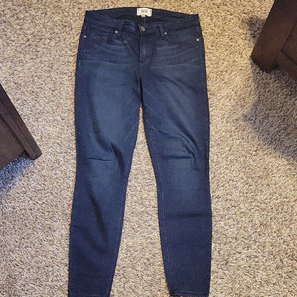 PAIGE Women's Deep Indigo Skinny Jeans